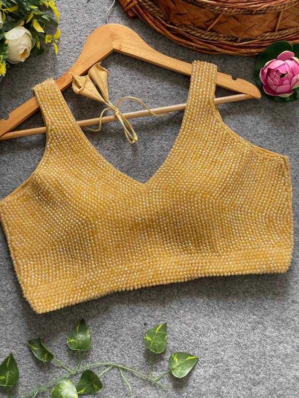 Ynf Pure Silk KESH426 Pearl moti Readymade Blouses Wholesale Blouse Designer Blouse Silk Blouse Manufacturer