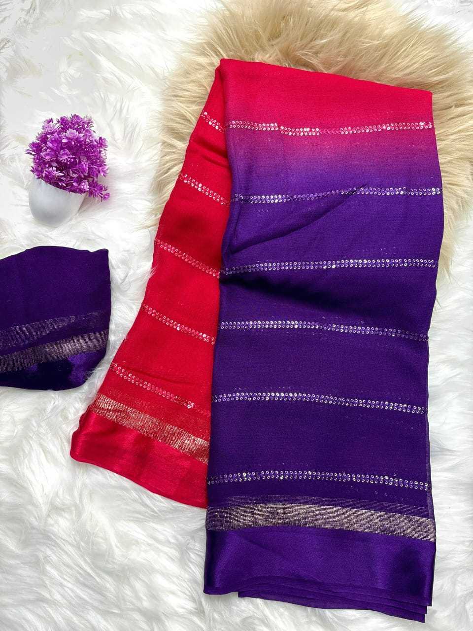Ynf Pure Viscos RIN178 Peding Sarees Wedding Collections Festive Collections Wholesale Georgette Sarees Sequence Sarees Viscose Saree Manufacturer