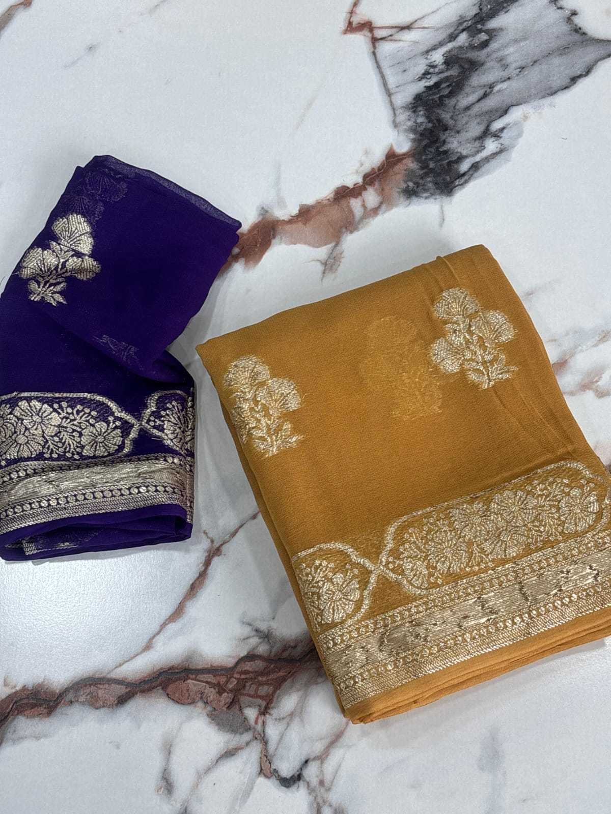 Ynf Pure Viscos RIN178 shown Sarees Wedding Collections Festive Collections Wholesale Georgette Sarees Zari Border Sarees Viscose Saree Manufacturer