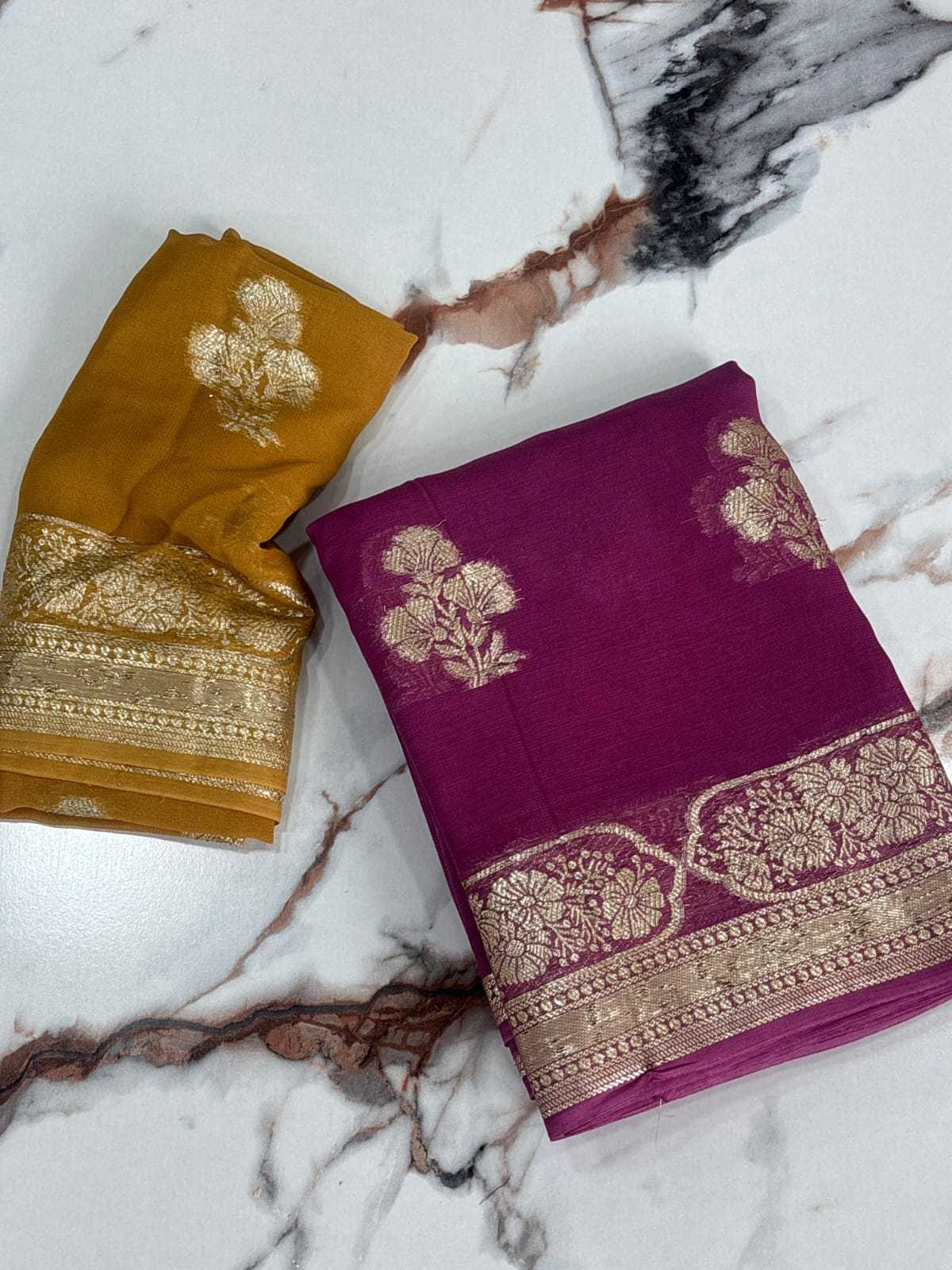 Ynf Pure Viscos RIN178 shown Sarees Wedding Collections Festive Collections Wholesale Georgette Sarees Zari Border Sarees Viscose Saree Manufacturer