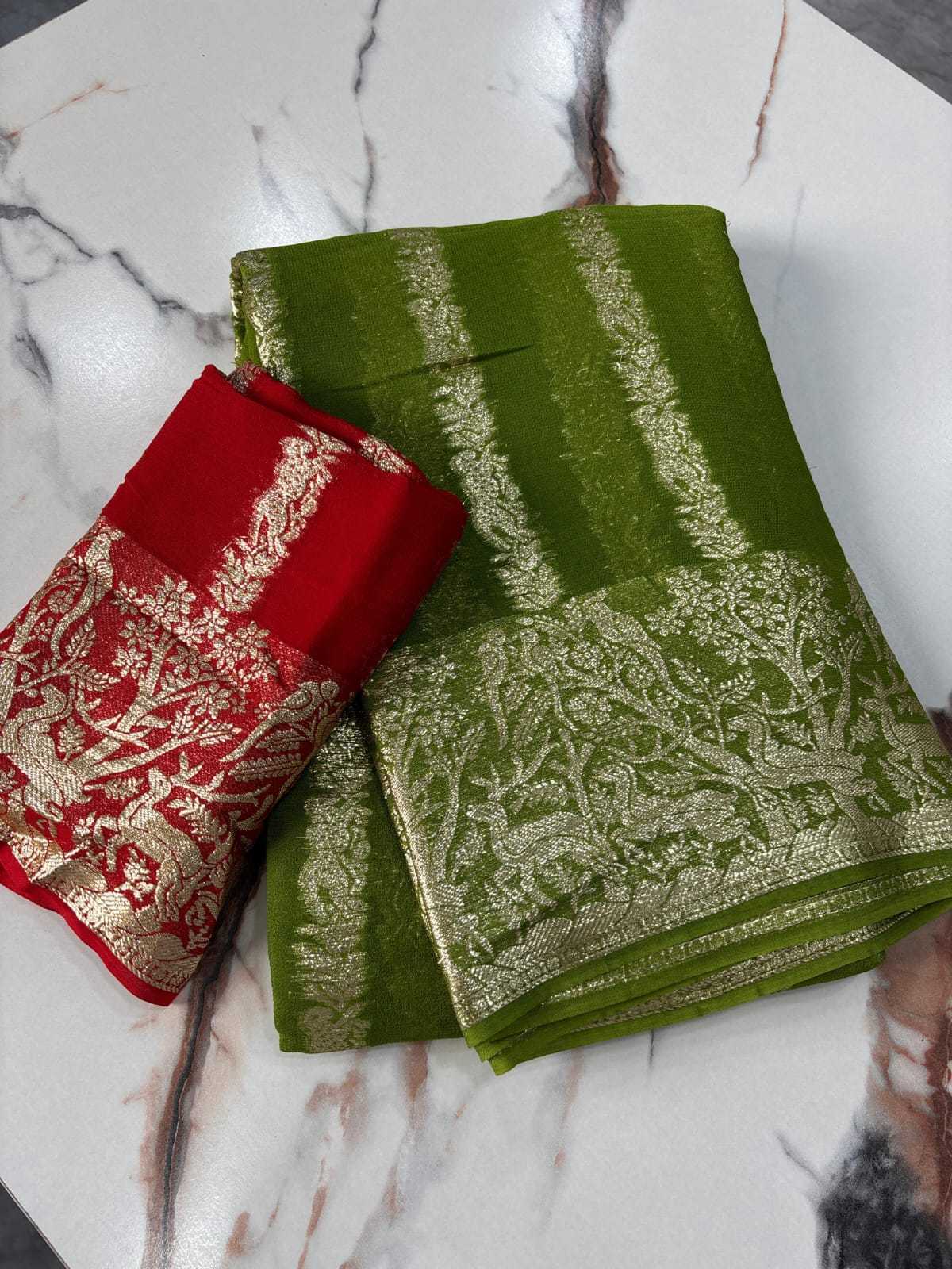 Ynf Pure Viscos RIN178 tiger pattern Sarees Wedding Collections Festive Collections Wholesale Designer Sarees Georgette Sarees Viscose Saree Manufacturer