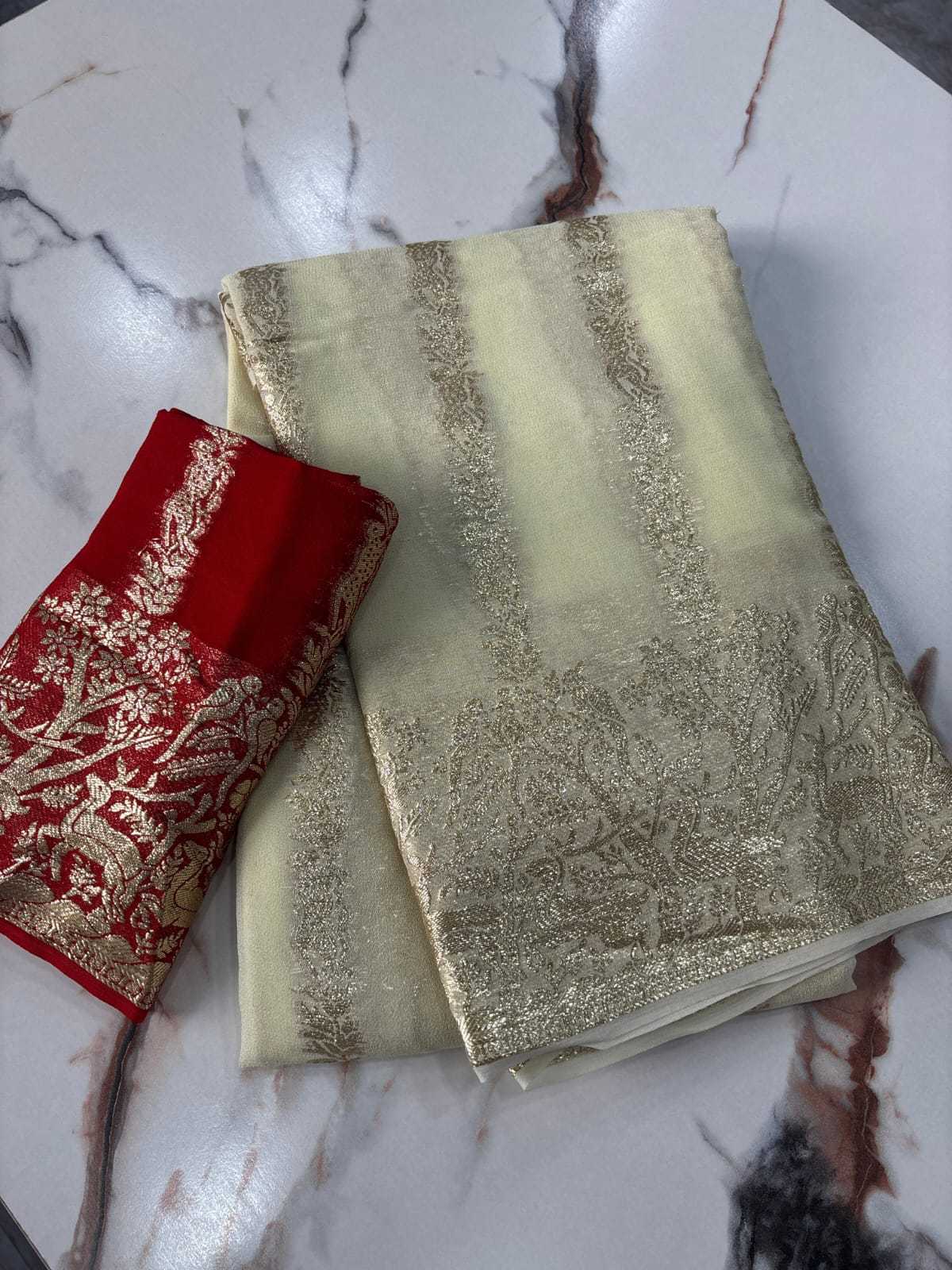 Ynf Pure Viscos RIN178 tiger pattern Sarees Wedding Collections Festive Collections Wholesale Designer Sarees Georgette Sarees Viscose Saree Manufacturer