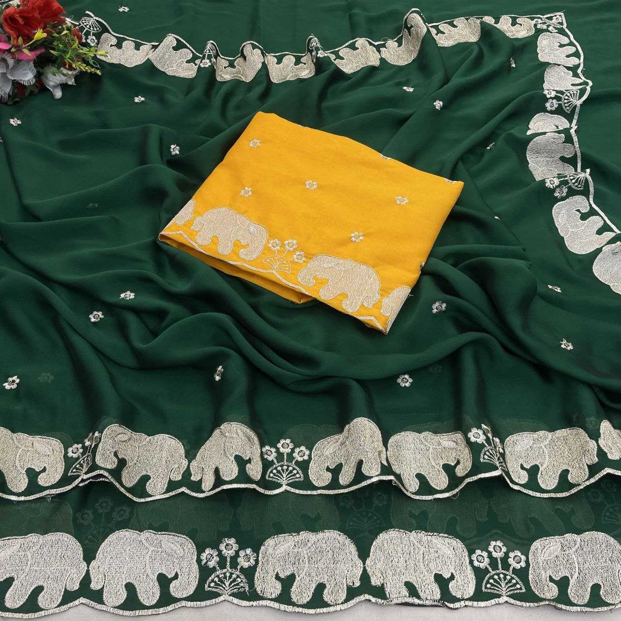 Ynf Rangoli Silk RIN193 Hathi Silk Sarees Wholesale Printed Silk Saree Fancy Silk Sarees Manufacturer