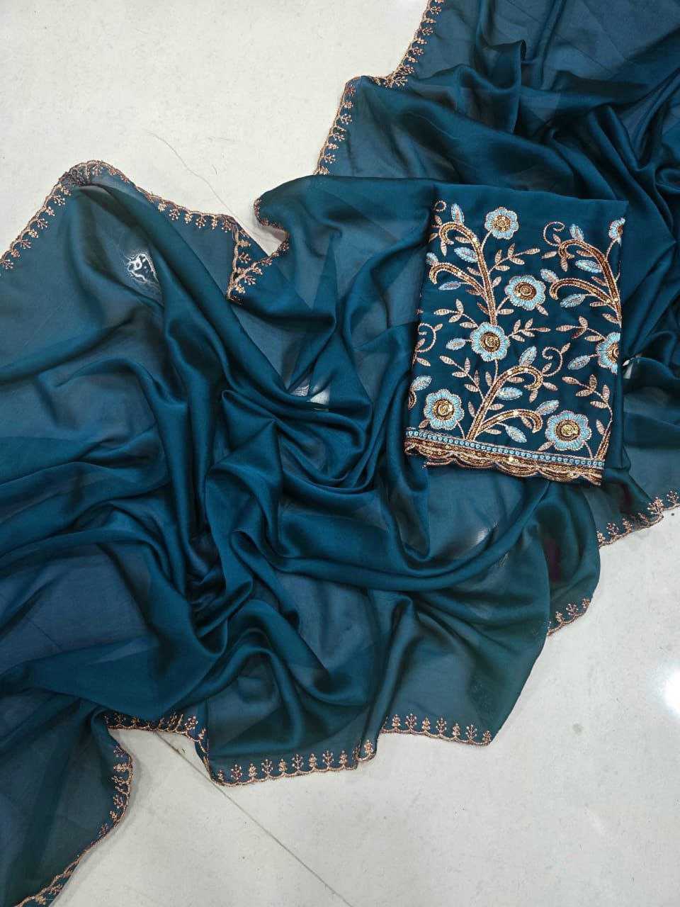Ynf Rangoli Silk RIN216 BHAURANI Sarees Wholesale Embroidered Sarees Cutwork Saree Silk Sarees Manufacturer