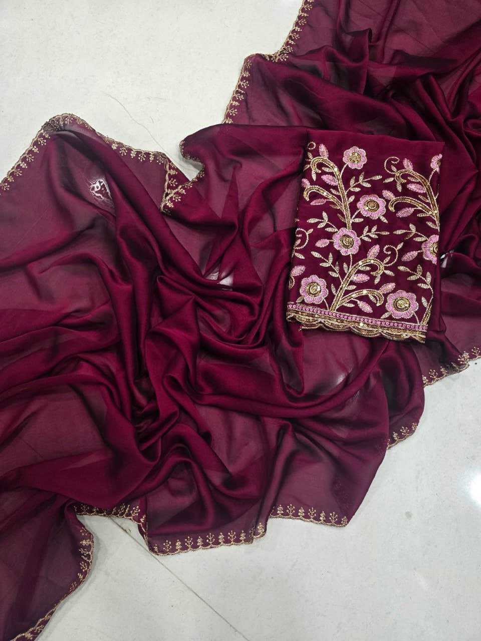 Ynf Rangoli Silk RIN216 BHAURANI Sarees Wholesale Embroidered Sarees Cutwork Saree Silk Sarees Manufacturer