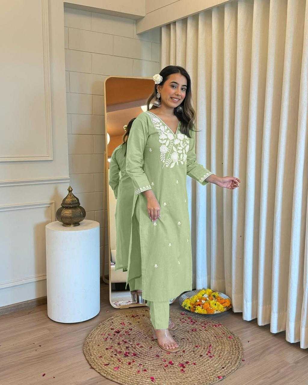 Ynf Rayon KESH502 1008 Kurti Wholesale Designer Kurtis Embroidered Kurtis Kurti With Pants Manufacturer