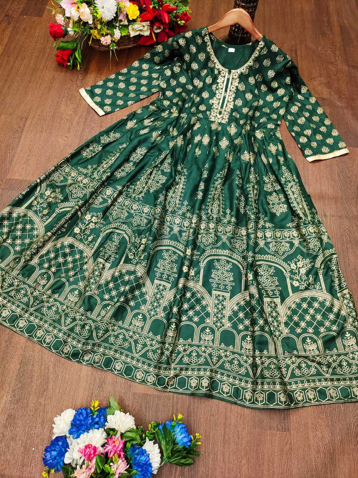 Ynf Rayon KESH502 style Gowns Wholesale Embroidery Gowns Wedding Gown Designer Gowns Manufacturer