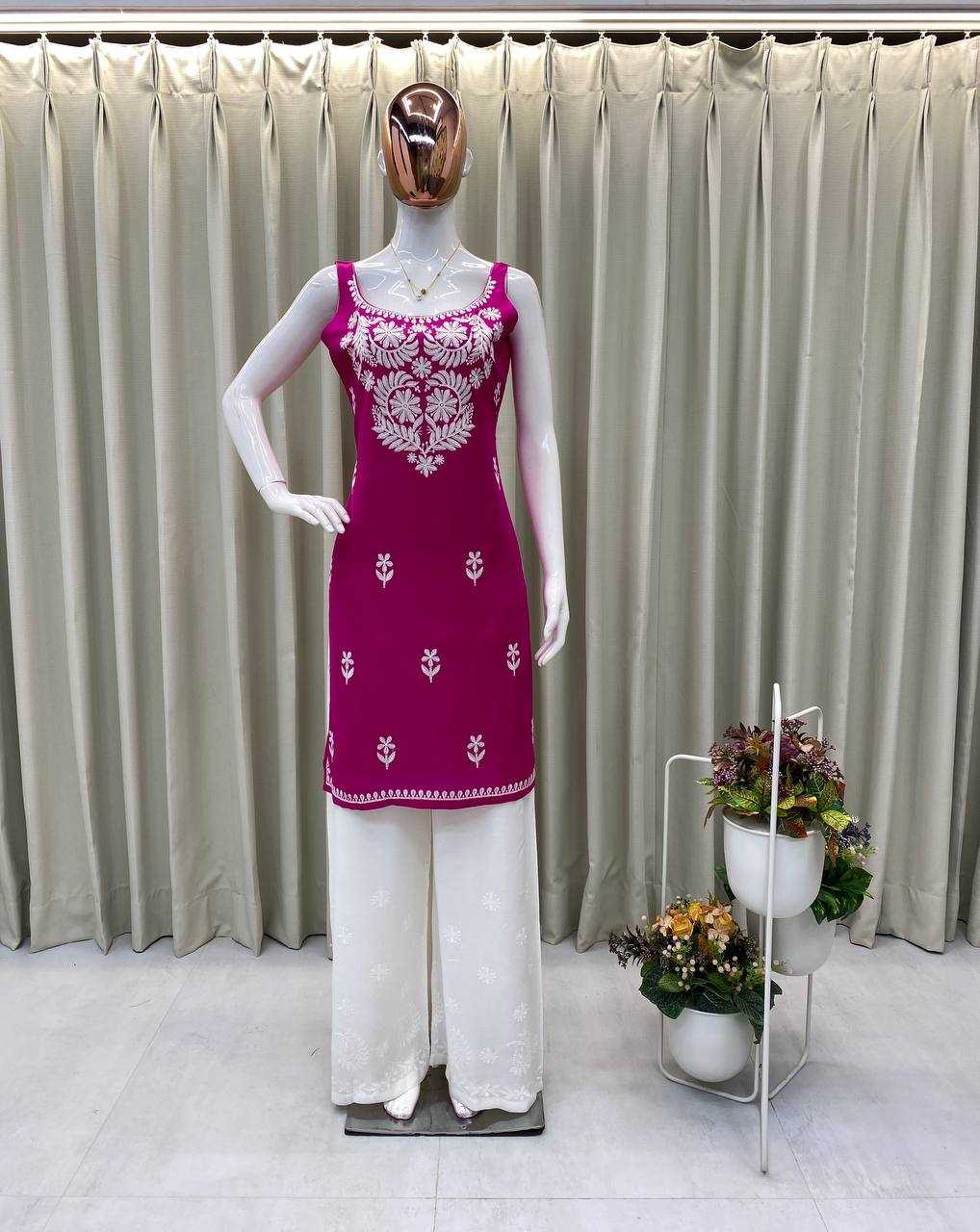 Ynf Rayon RIN110 364 Suits & Dresses Western Wears Festive Collections Wholesale Palazzo Suit Casual Dresses Embroidered Dresses Manufacturer