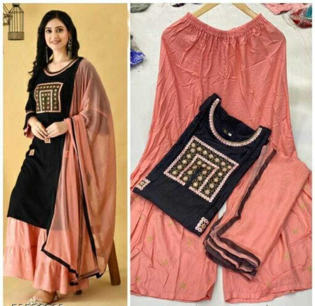Ynf Rayon RIN222 90 Kurti Plus Size Collections Wholesale Rayon Kurtis Embroidered Kurtis Kurti With Palazzo Manufacturer