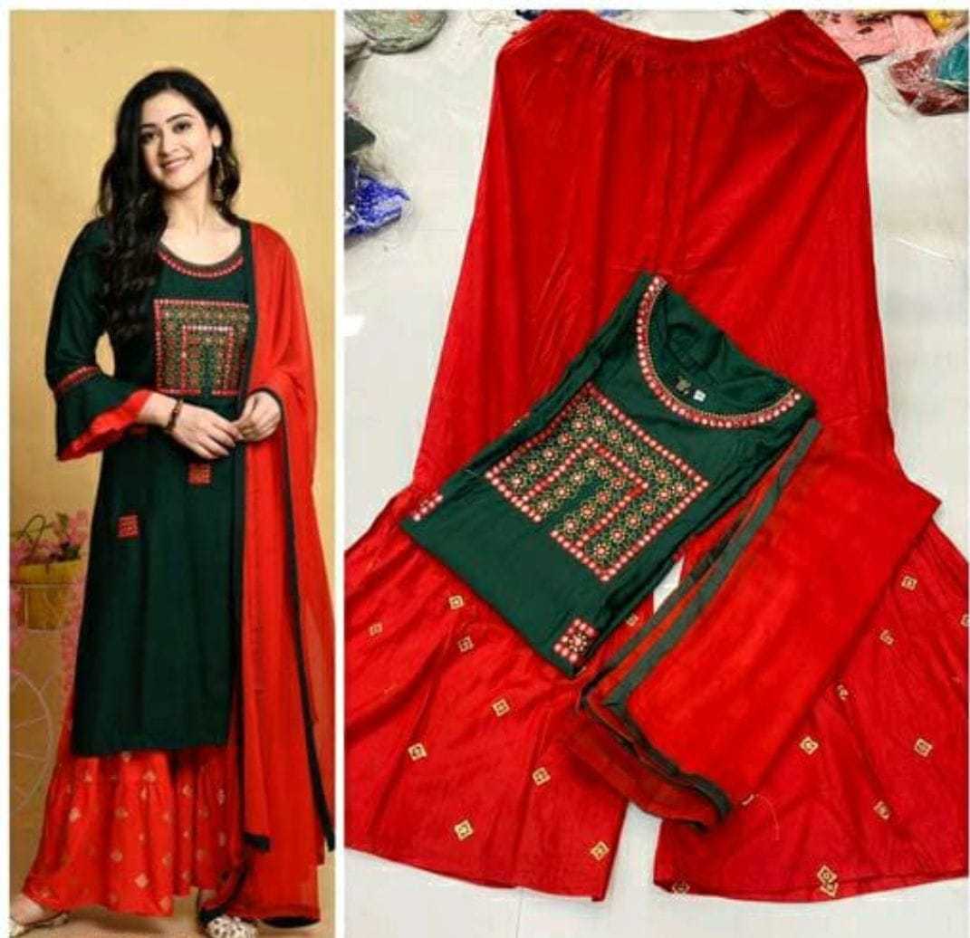 Ynf Rayon RIN222 90 Kurti Plus Size Collections Wholesale Rayon Kurtis Embroidered Kurtis Kurti With Palazzo Manufacturer