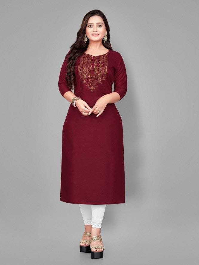 Ynf Rayon RIN222 95 Kurti Wholesale Designer Kurtis Rayon Kurtis Embroidered Kurtis Manufacturer