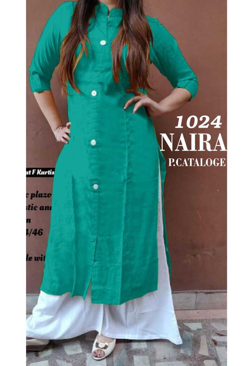 Ynf Rayon RIN222 NAIRA.P.P Kurti Wholesale Designer Kurtis Rayon Kurtis Kurti With Palazzo Manufacturer