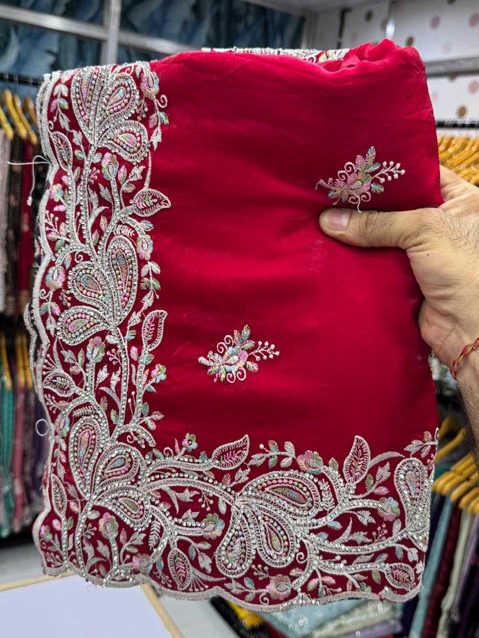 Ynf Satin KESH114 6387 Sarees Wedding Collections Festive Collections Wholesale Embroidered Sarees Zari Border Sarees Satin Sarees Manufacturer