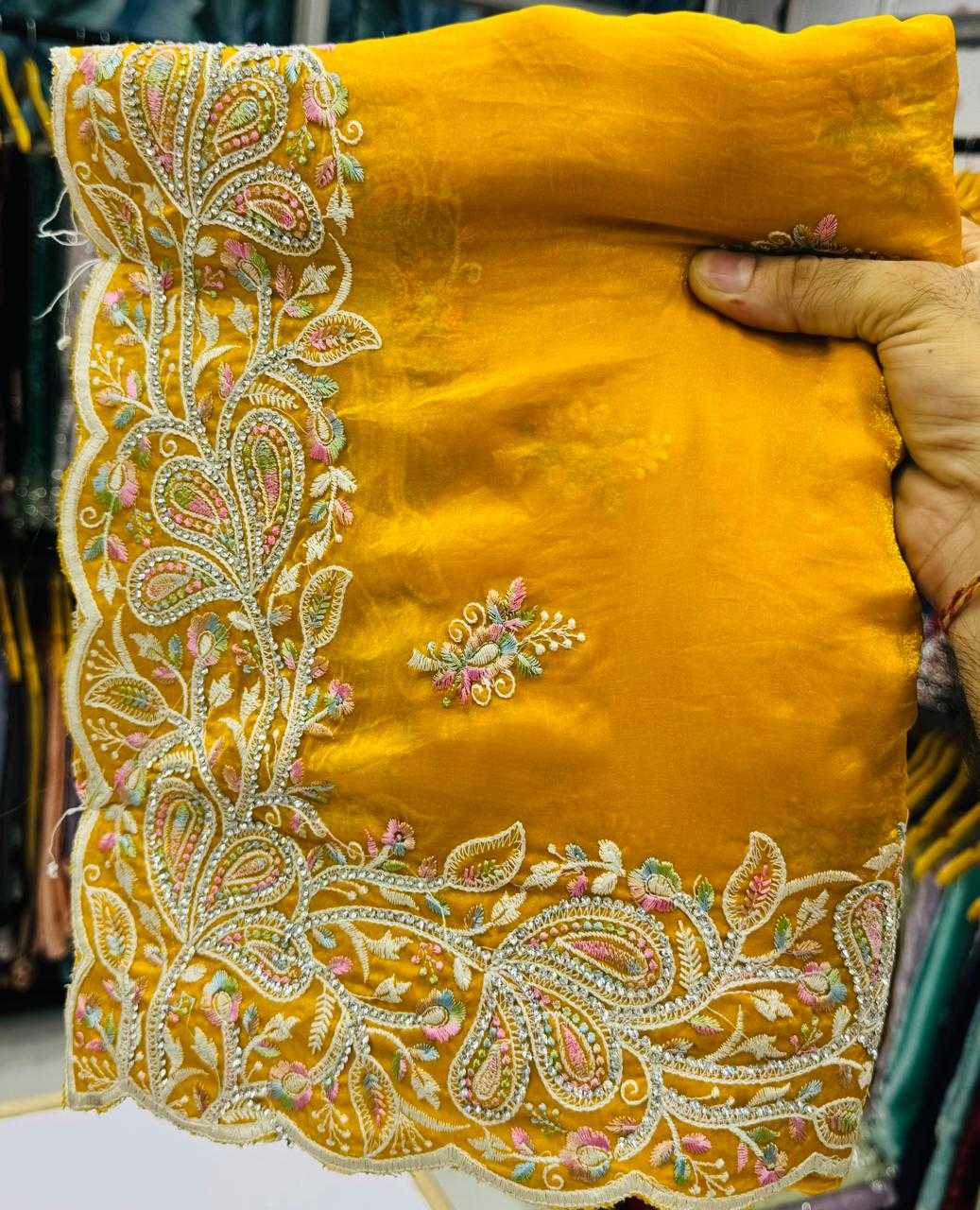 Ynf Satin KESH114 6387 Sarees Wedding Collections Festive Collections Wholesale Embroidered Sarees Zari Border Sarees Satin Sarees Manufacturer