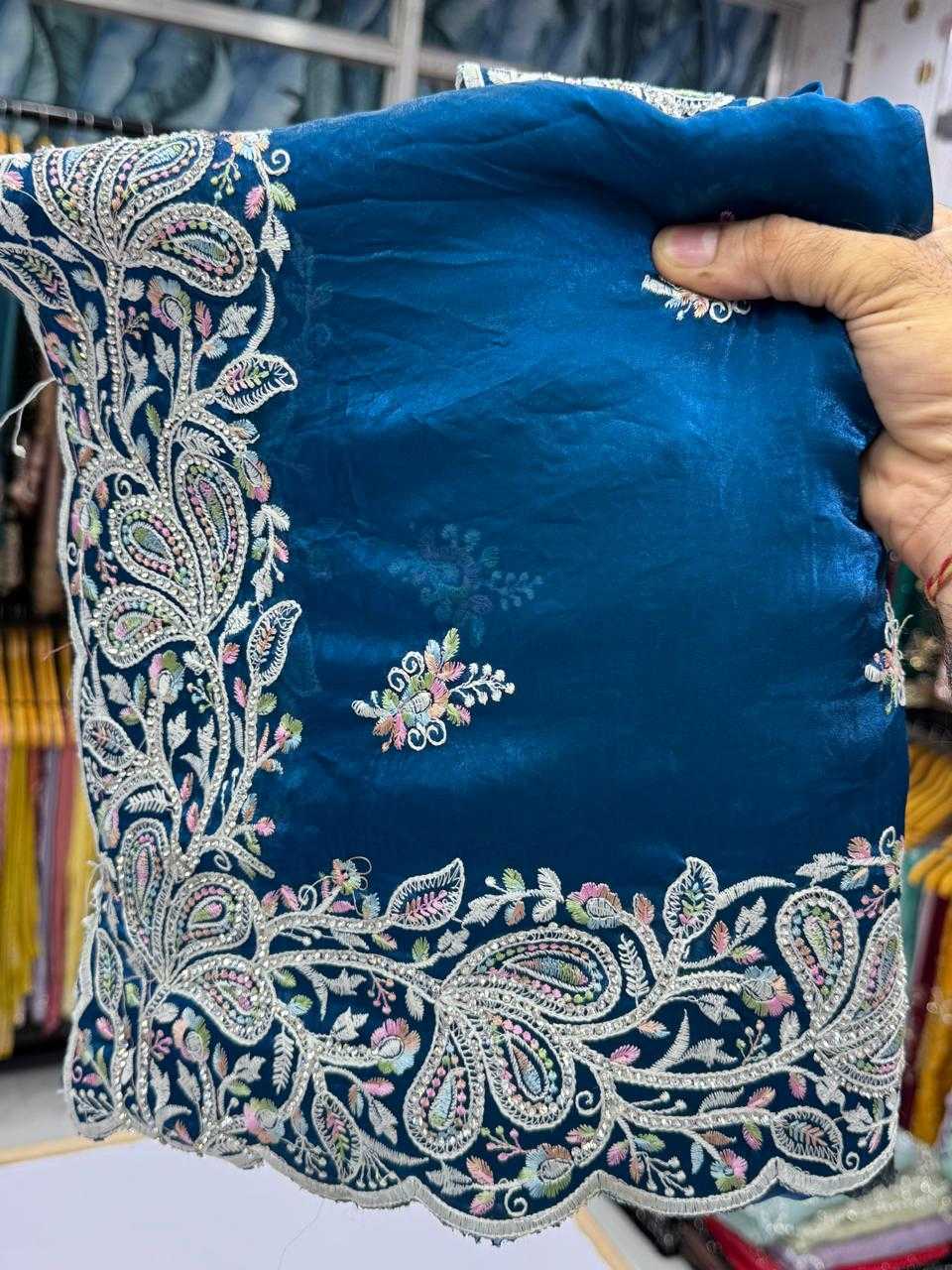 Ynf Satin KESH114 6387 Sarees Wedding Collections Festive Collections Wholesale Embroidered Sarees Zari Border Sarees Satin Sarees Manufacturer