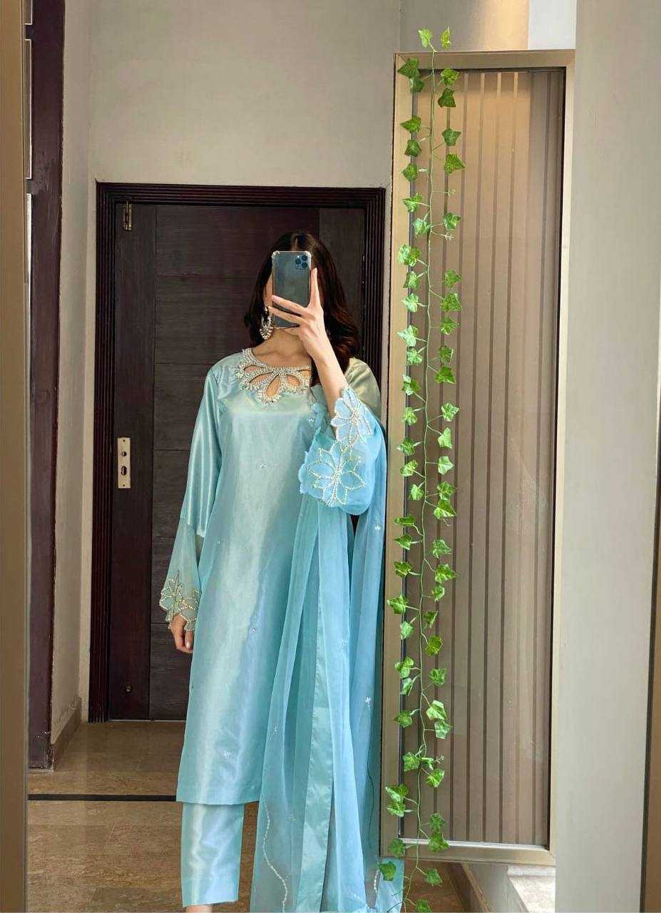 Ynf Satin RIN141 1953 Suits & Dresses Western Wears Festive Collections Wholesale Indo Western Dresses Embroidery Suits Designer Suits Manufacturer