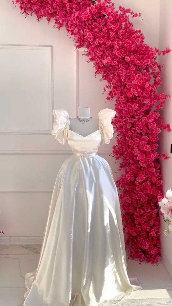 Ynf Satin RIN157 2061 Gowns Wedding Collections Plus Size Collections Wholesale Party Gowns Designer Gowns Satin Gowns Manufacturer