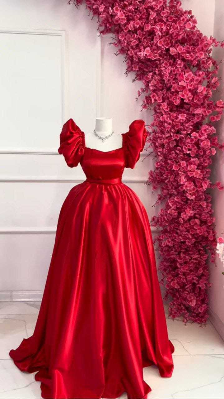 Ynf Satin RIN157 2061 Gowns Wedding Collections Plus Size Collections Wholesale Party Gowns Designer Gowns Satin Gowns Manufacturer