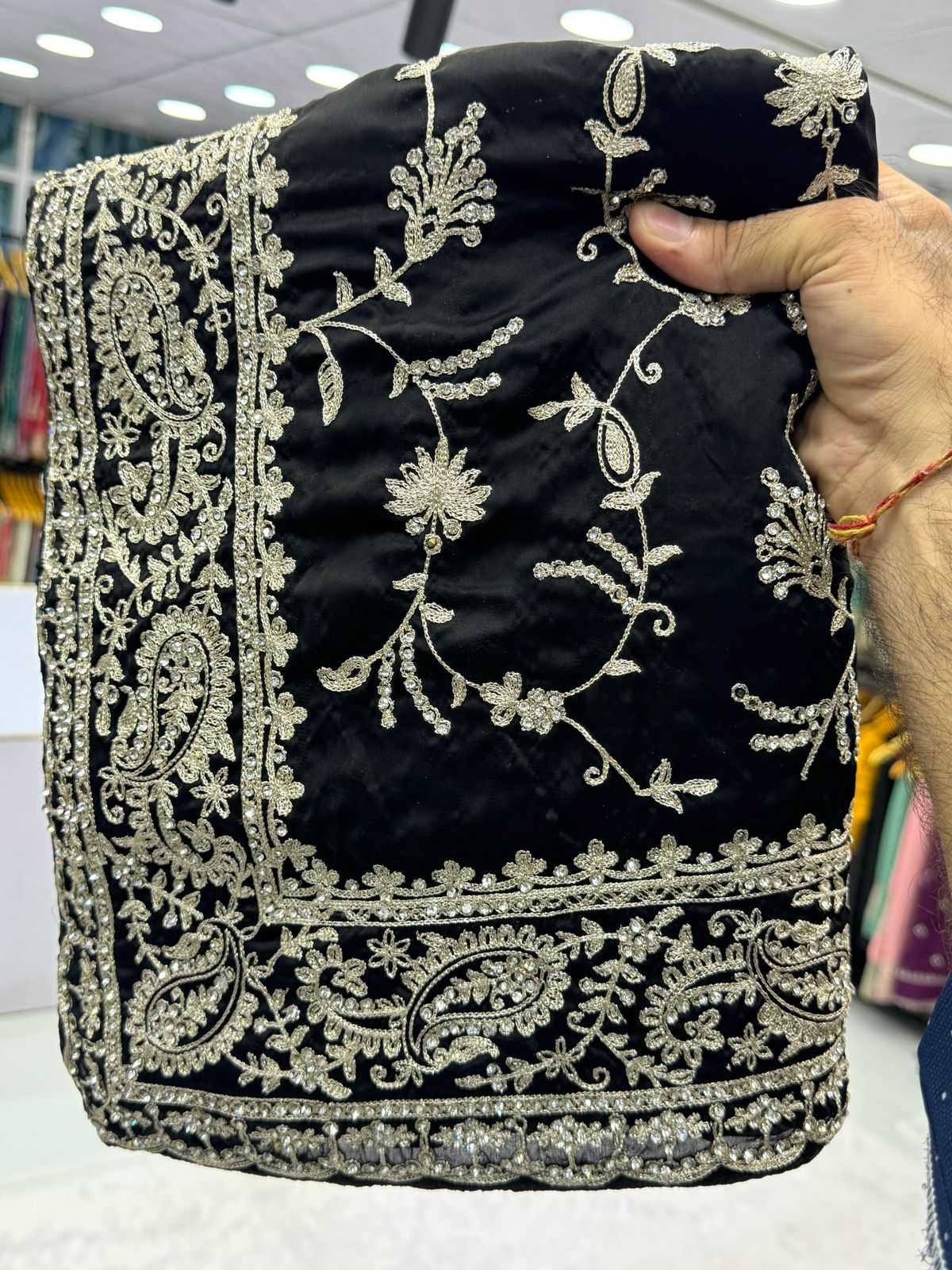 Ynf Satin Silk KESH114 KESAR Silk Sarees Wedding Collections Festive Collections Wholesale Designer Silk Sarees Embroidered Silk Sarees Silk Sarees With Stone Work Manufacturer