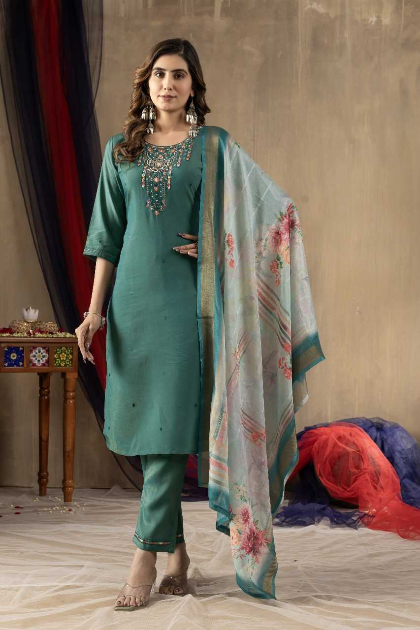 Ynf Shimmer silk RIN197 4762 Suits & Dresses Wholesale Embroidery Suits Party wear suits Designer Suits Manufacturer