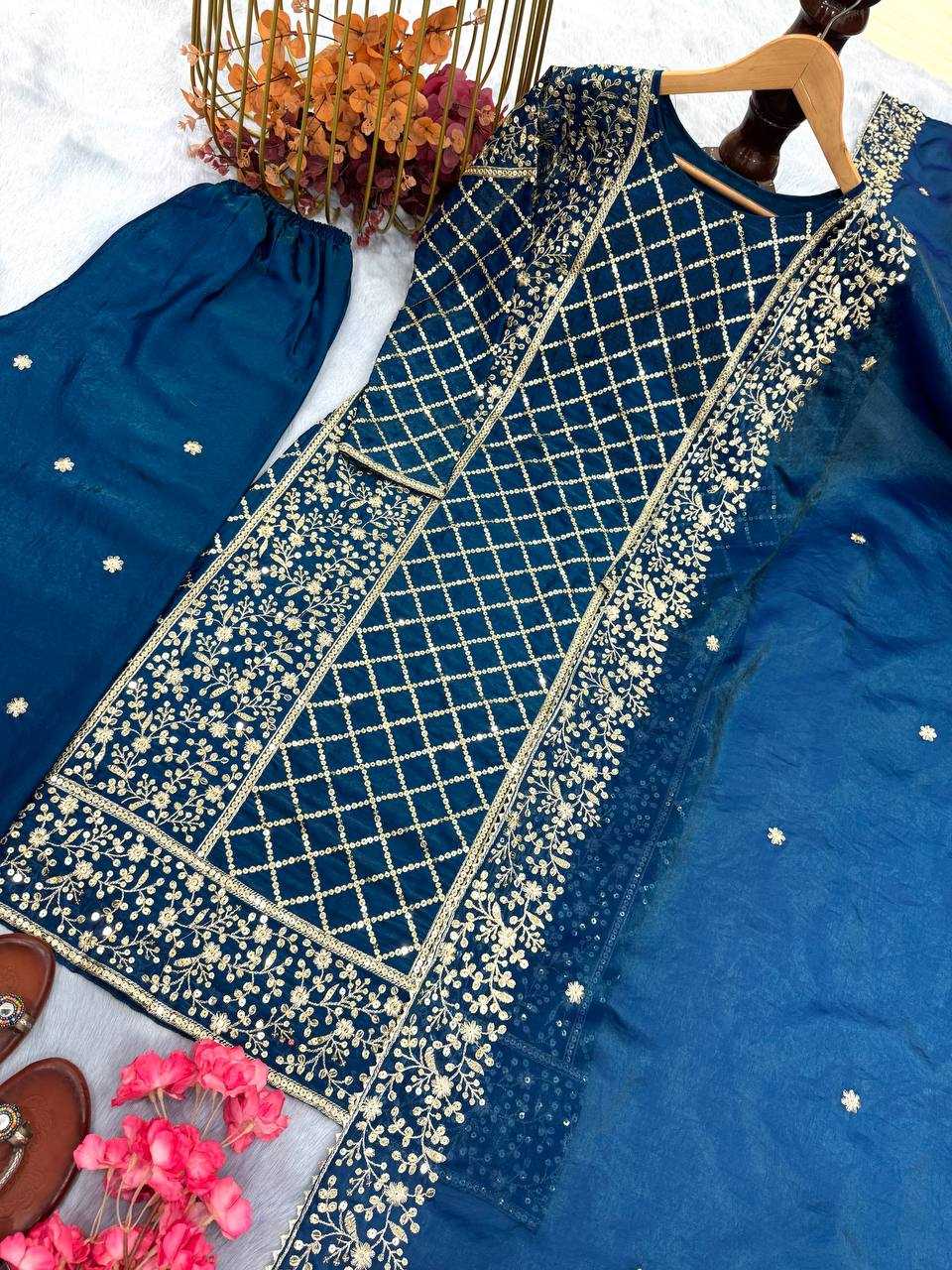 Ynf Silk KESH141 1088 Suits & Dresses Wholesale Palazzo Suit Designer Suits Silk Suits Manufacturer