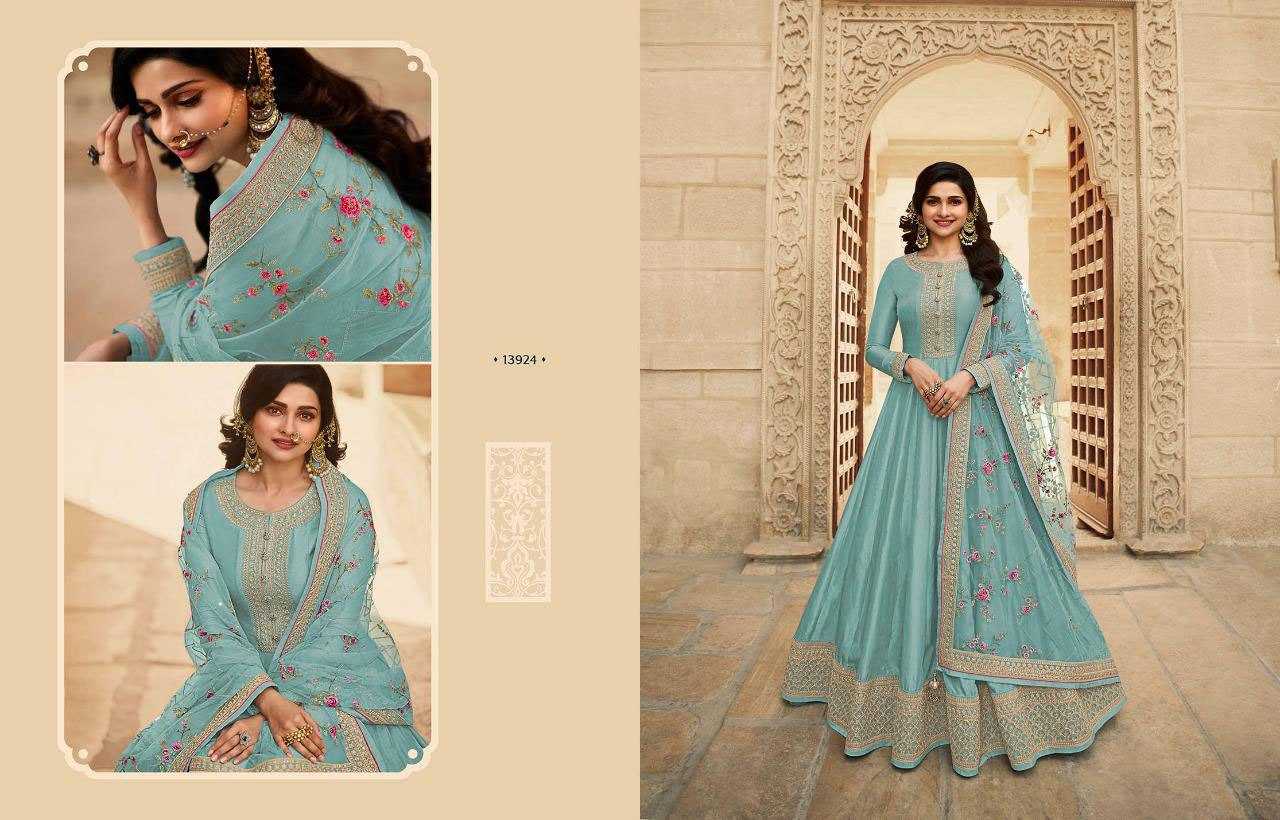 Ynf Silk KESH504 Kaseesh Parimahal Gowns Wedding Collections Festive Collections Wholesale Embroidery Gowns Silk Gowns Gown With Dupatta Manufacturer