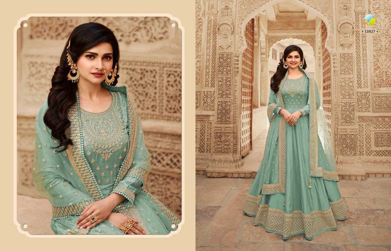 Ynf Silk KESH504 Kaseesh Parimahal Gowns Wedding Collections Festive Collections Wholesale Embroidery Gowns Silk Gowns Gown With Dupatta Manufacturer