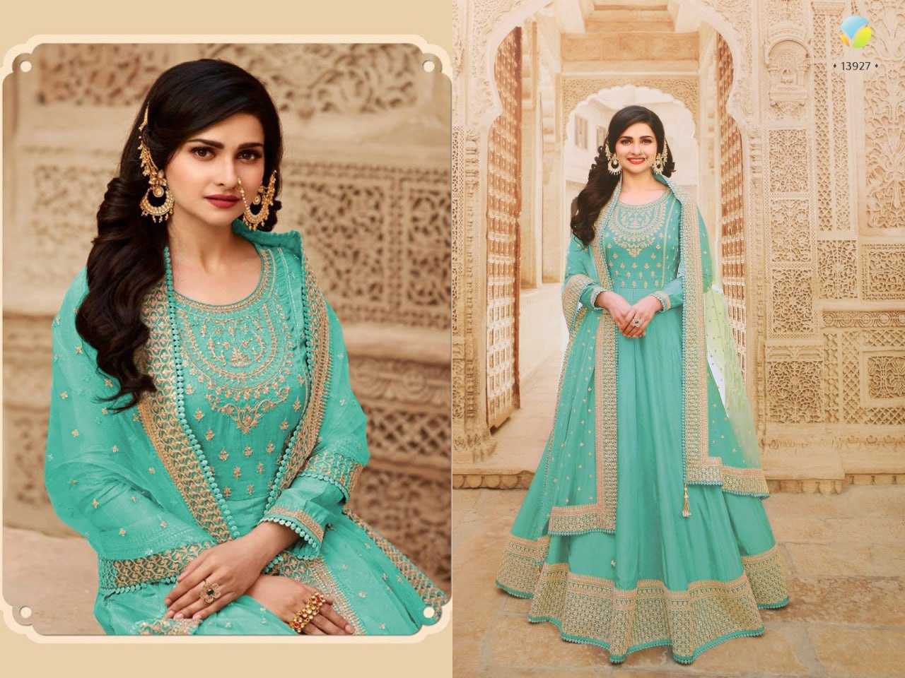 Ynf Silk KESH504 Kaseesh Parimahal Gowns Wedding Collections Festive Collections Wholesale Embroidery Gowns Silk Gowns Gown With Dupatta Manufacturer