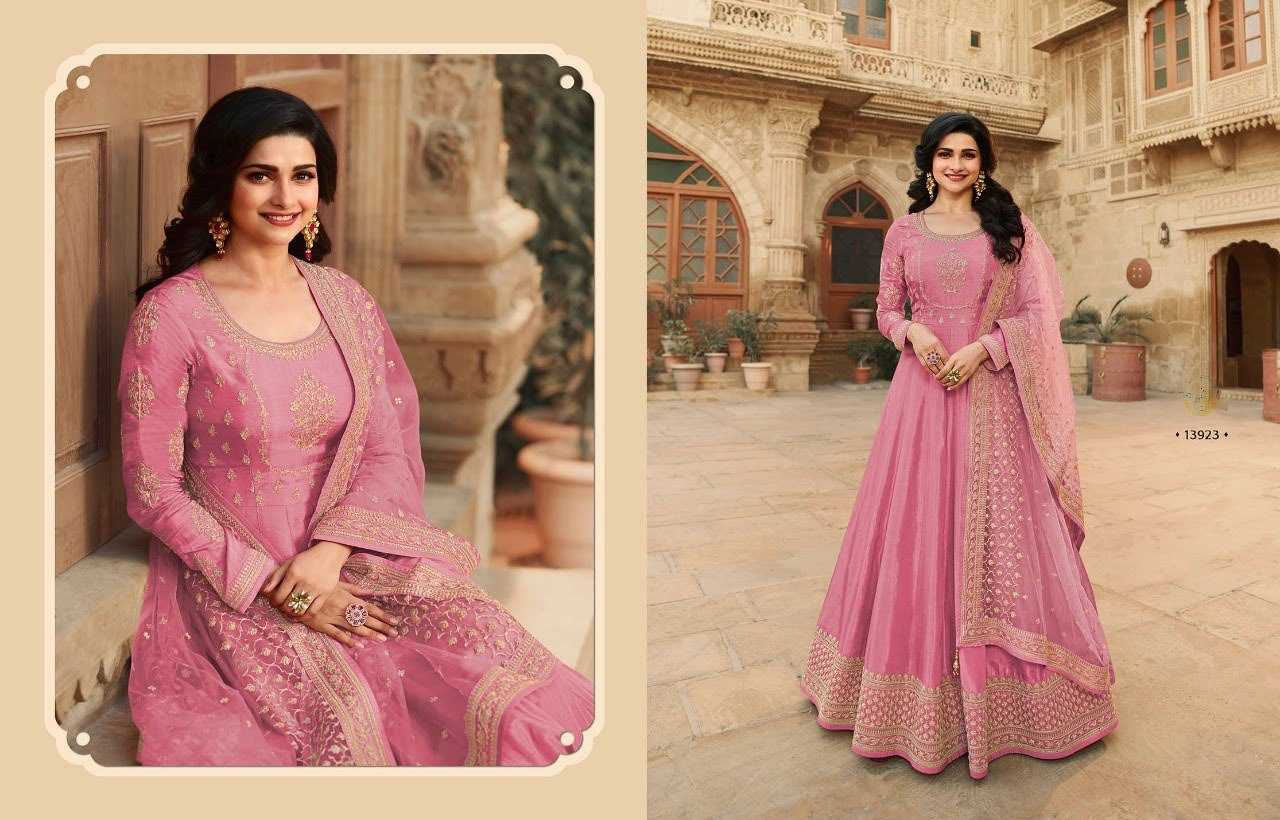 Ynf Silk KESH504 Kaseesh Parimahal Gowns Wedding Collections Festive Collections Wholesale Embroidery Gowns Silk Gowns Gown With Dupatta Manufacturer