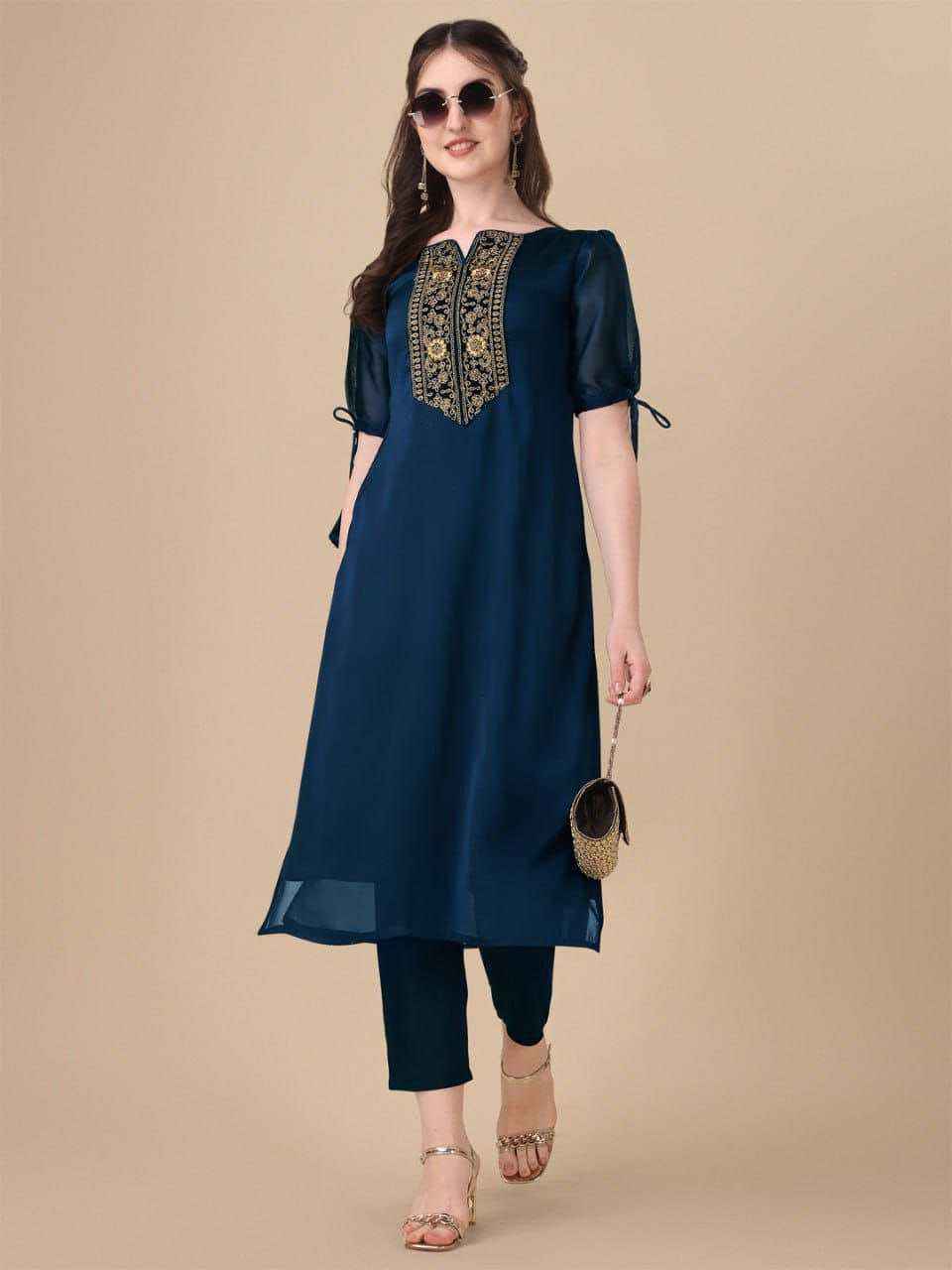 Ynf Silk RIN220 priya Kurti Wholesale Fancy Kurti Embroidered Kurtis Silk Kurtis Manufacturer