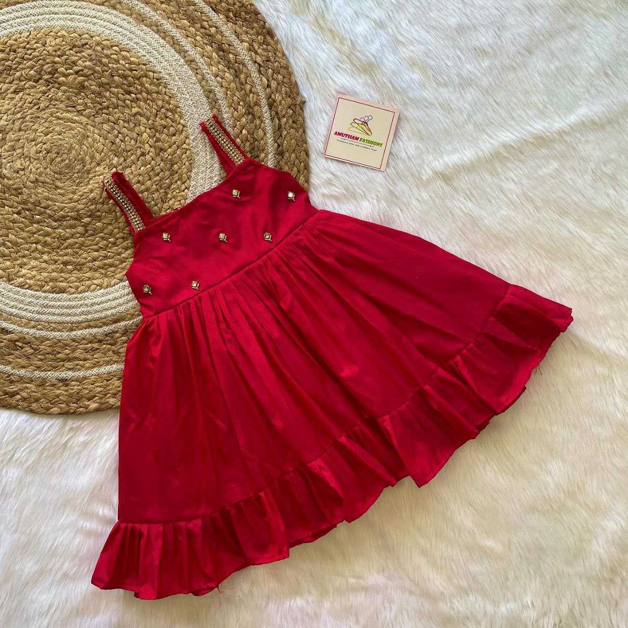 Ynf Slub Reyon RIN107 351 Kids Wear Wholesale Kids Frocks Girls Frock Kids Designer Frock Manufacturer
