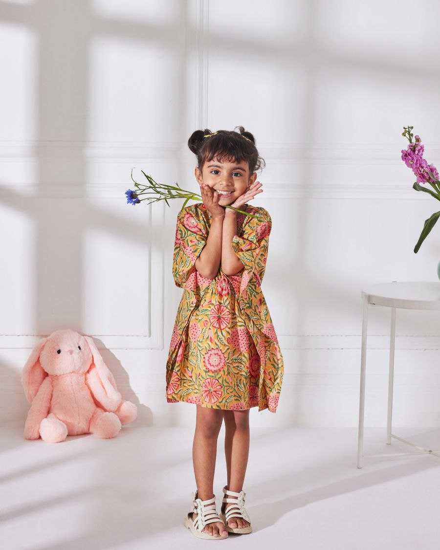 Ynf Slub Reyon RIN107 352 Kids Wear Wholesale Kids Frocks Girls Frock Girls Cotton Frocks Manufacturer