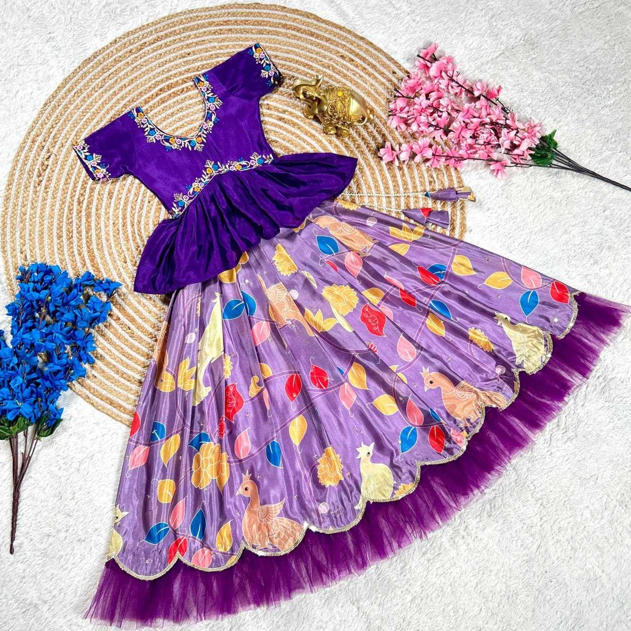 Ynf soft chinon KESH505 348 Kids Wear Wholesale Kids Lehenga Indian Wear For Kids Kids Lehenga Choli Manufacturer