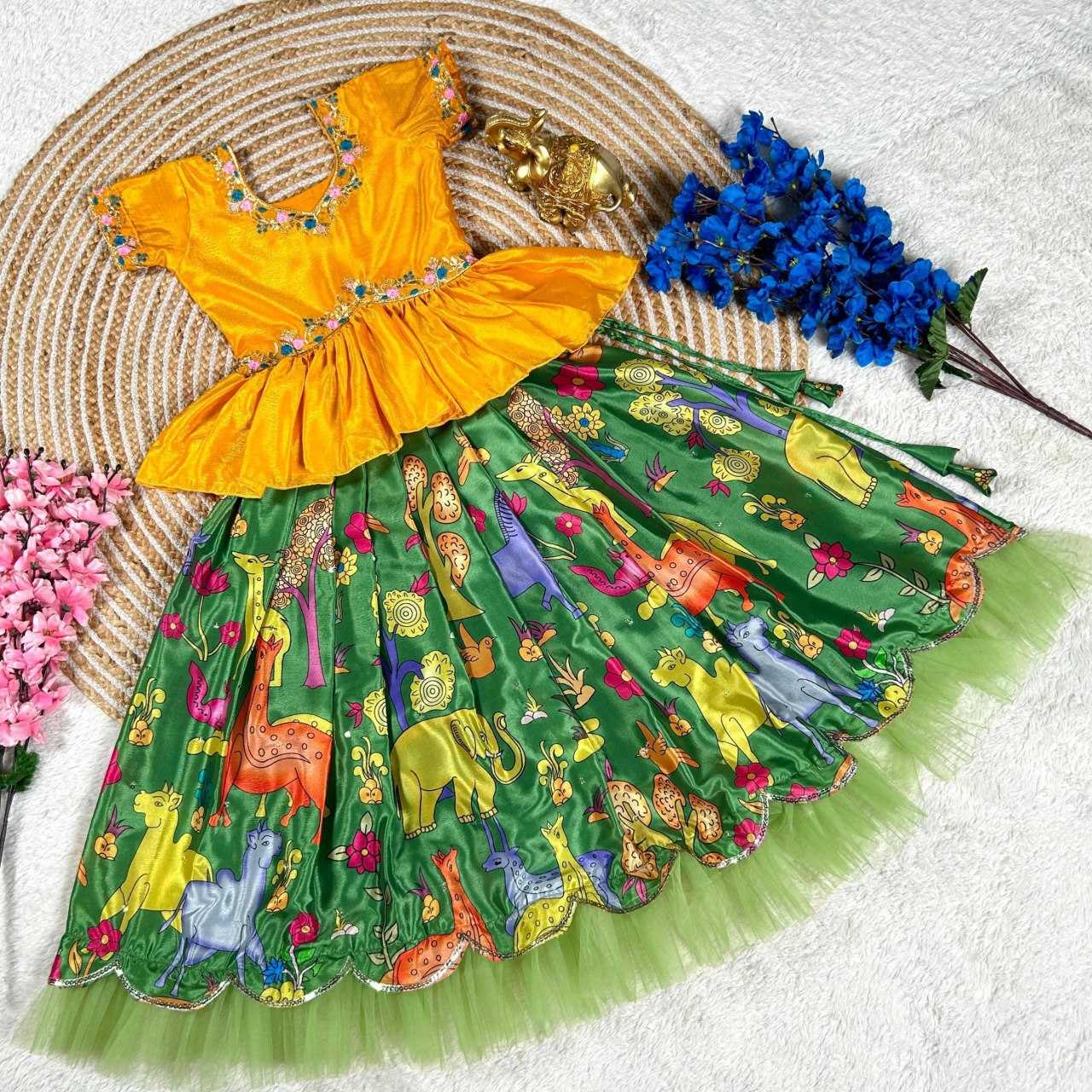 Ynf soft chinon KESH505 348 Kids Wear Wholesale Kids Lehenga Indian Wear For Kids Kids Lehenga Choli Manufacturer