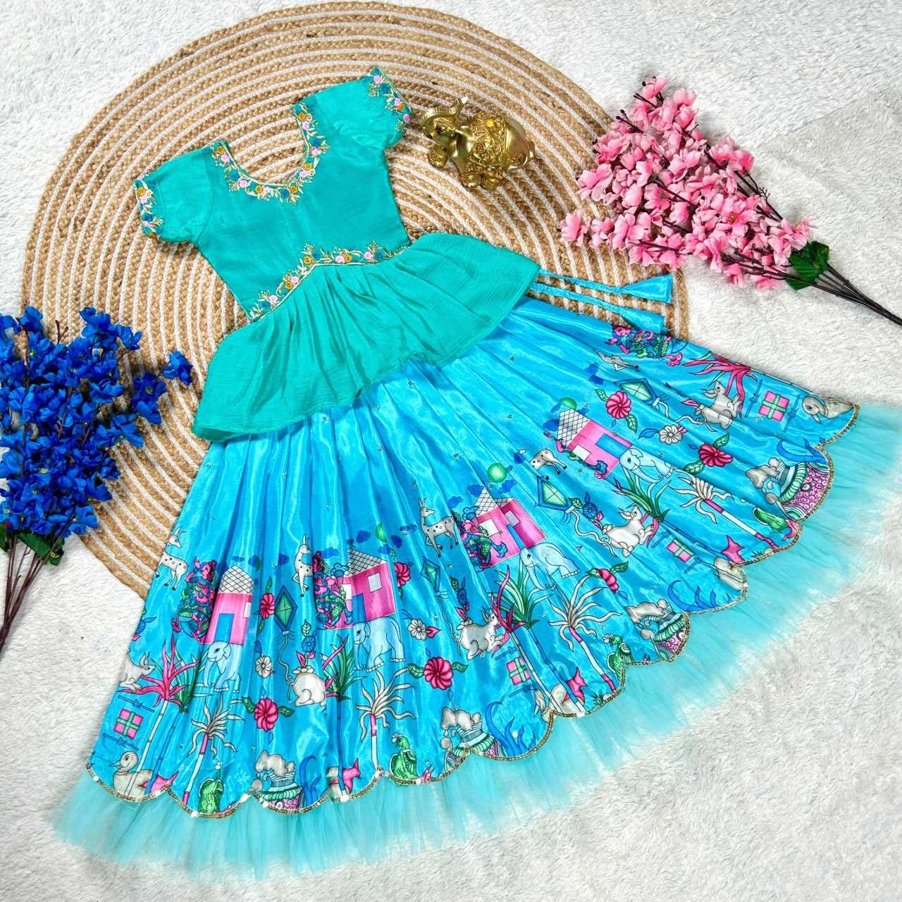 Ynf soft chinon KESH505 348 Kids Wear Wholesale Kids Lehenga Indian Wear For Kids Kids Lehenga Choli Manufacturer