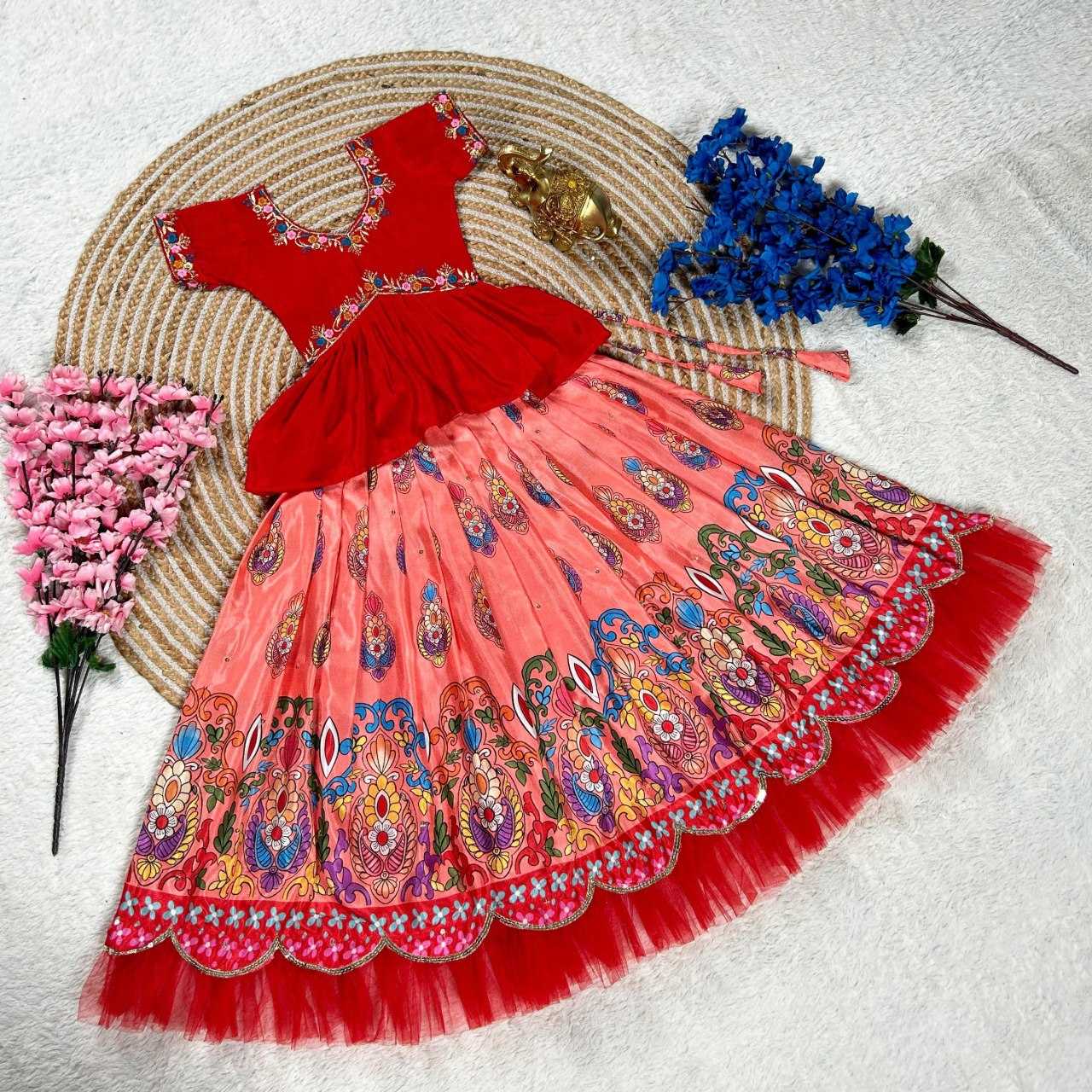 Ynf soft chinon KESH505 348 Kids Wear Wholesale Kids Lehenga Indian Wear For Kids Kids Lehenga Choli Manufacturer