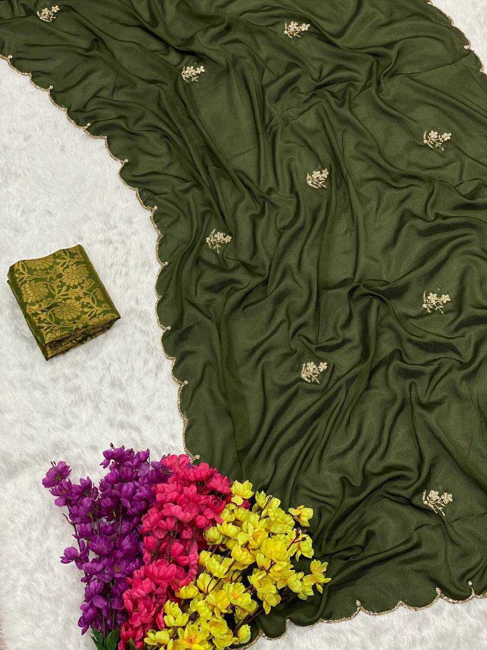 Ynf soft chinon RIN105 BLACK BEAUTY Sarees Wedding Collections Festive Collections Wholesale Party Wear Sarees Cutwork Saree Sarees With Blouse Manufacturer