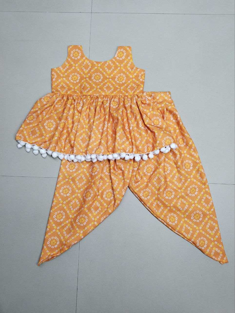 Ynf Soft Cotton RIN107 333 Kids Wear Wholesale Girls Kurti Kids Kurta Pajama Kids Navratri Outfits Manufacturer