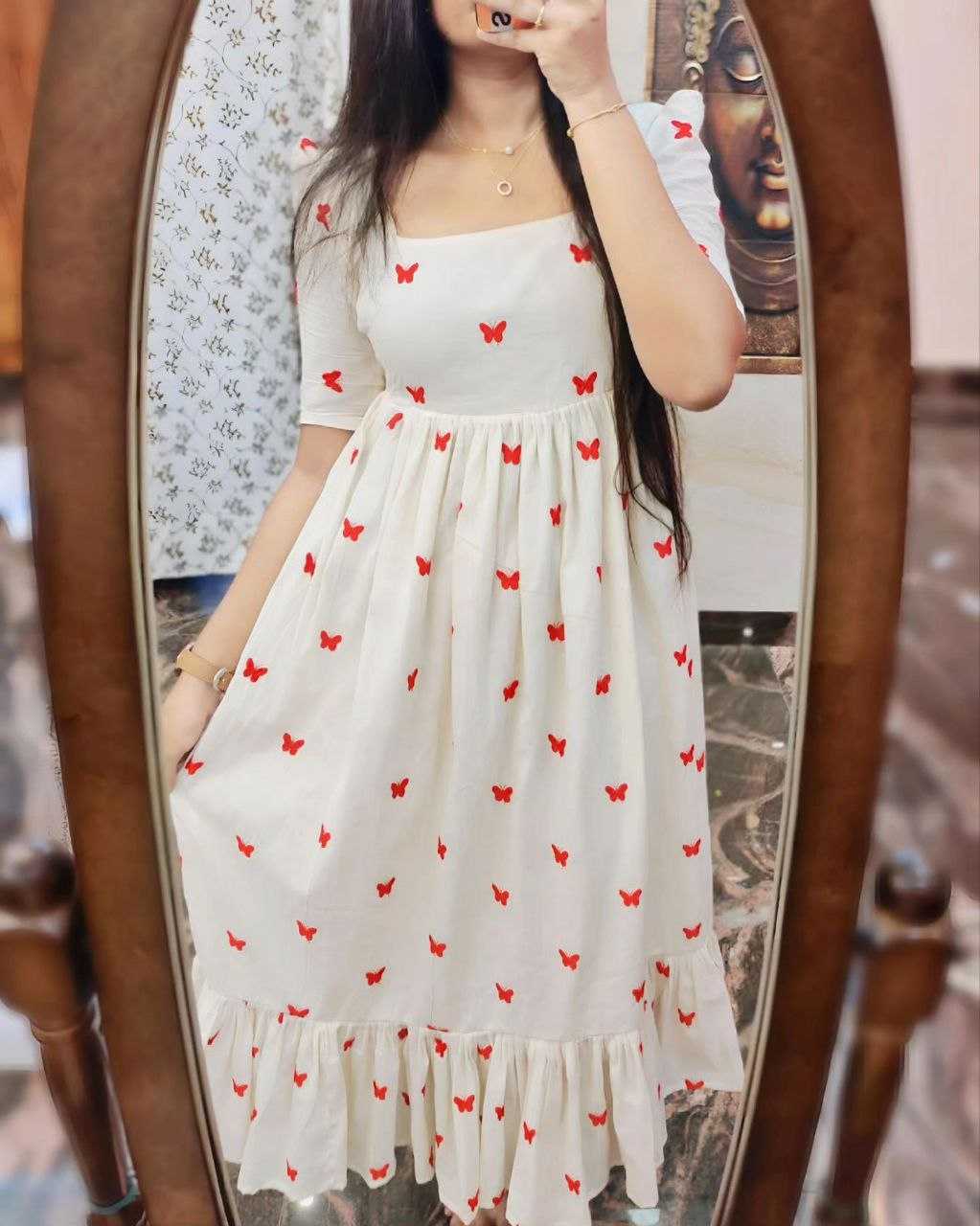 Ynf Soft Cotton RIN107 341 Suits & Dresses Wholesale Dresses Casual Dresses Printed Dresses Manufacturer