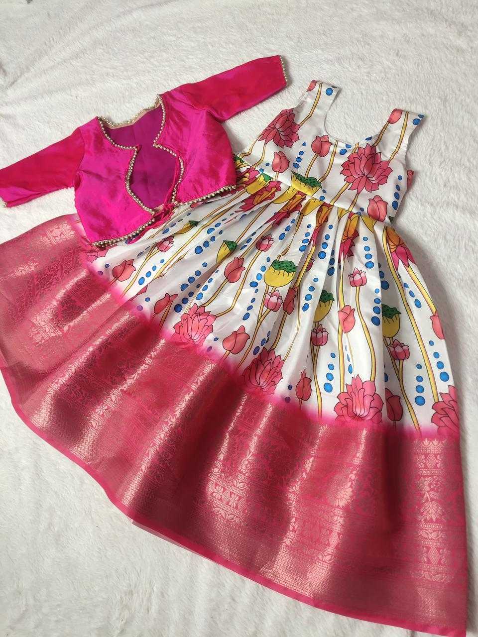 Ynf Soft Cotton Silk KESH493 perfect fusion Kids Wear Wholesale Kids Gown Kids Ethnic Gowns Manufacturer