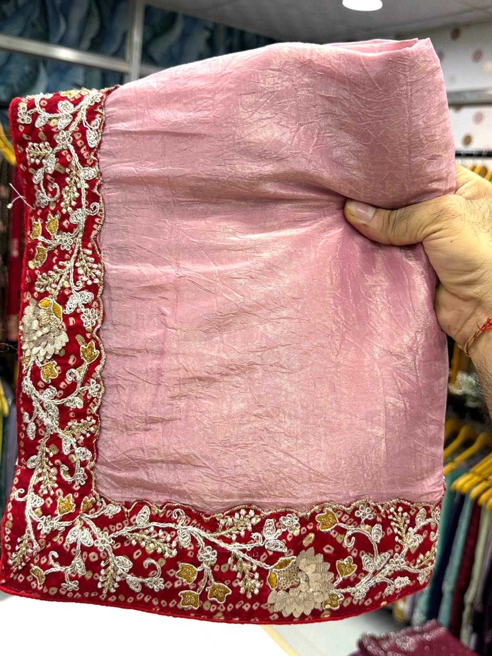 Ynf Soft Gold Crush KESH114 5001 Sarees Wedding Collections Wholesale Fancy Sarees Embroidered Sarees Stone Work Saree Manufacturer