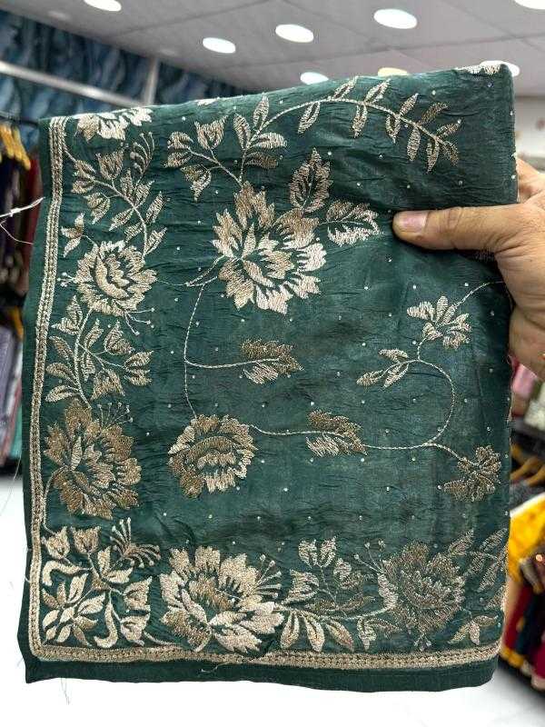 Ynf Soft Gold Crush KESH114 5959 Sarees Wedding Collections Festive Collections Wholesale Embroidered Sarees Stone Work Saree Zari Border Sarees Manufacturer