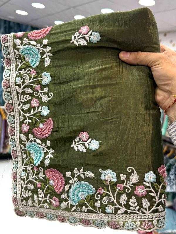 Ynf Soft Gold Crush KESH114 6744 Sarees Wedding Collections Festive Collections Wholesale Sequence Sarees Embroidered Sarees Stone Work Saree Manufacturer