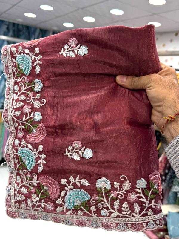 Ynf Soft Gold Crush KESH114 6744 Sarees Wedding Collections Festive Collections Wholesale Sequence Sarees Embroidered Sarees Stone Work Saree Manufacturer