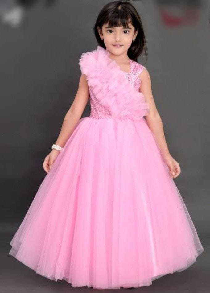 Ynf Soft Net RIN157 8152 Kids Wear Wholesale Kids Gown Kids Ethnic Gowns Manufacturer
