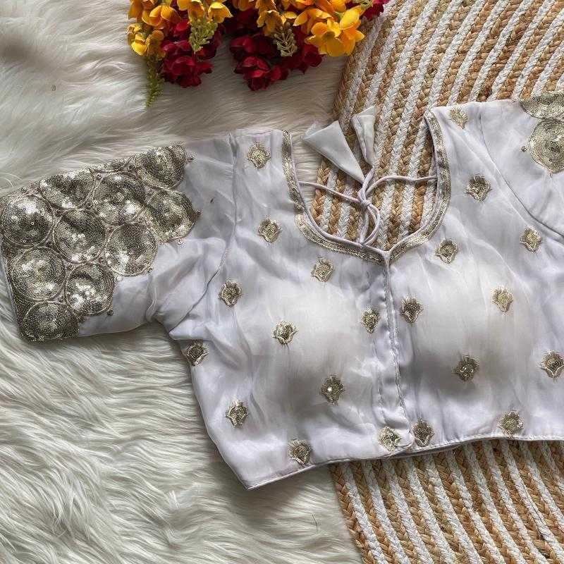 Ynf Soft Silk KESH426 ZIMICHOOGOLA Readymade Blouses Wholesale Sequence Embroidery Blouse Designer Blouse Silk Blouse Manufacturer