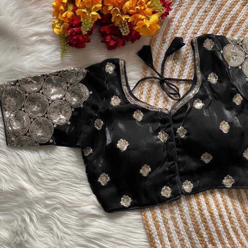 Ynf Soft Silk KESH426 ZIMICHOOGOLA Readymade Blouses Wholesale Sequence Embroidery Blouse Designer Blouse Silk Blouse Manufacturer