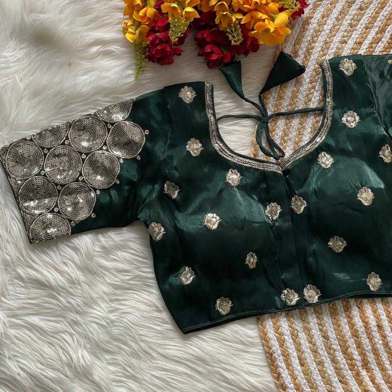 Ynf Soft Silk KESH426 ZIMICHOOGOLA Readymade Blouses Wholesale Sequence Embroidery Blouse Designer Blouse Silk Blouse Manufacturer