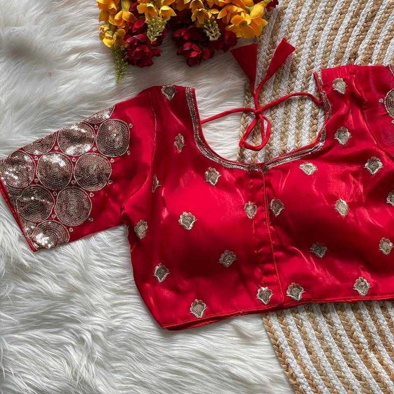 Ynf Soft Silk KESH426 ZIMICHOOGOLA Readymade Blouses Wholesale Sequence Embroidery Blouse Designer Blouse Silk Blouse Manufacturer