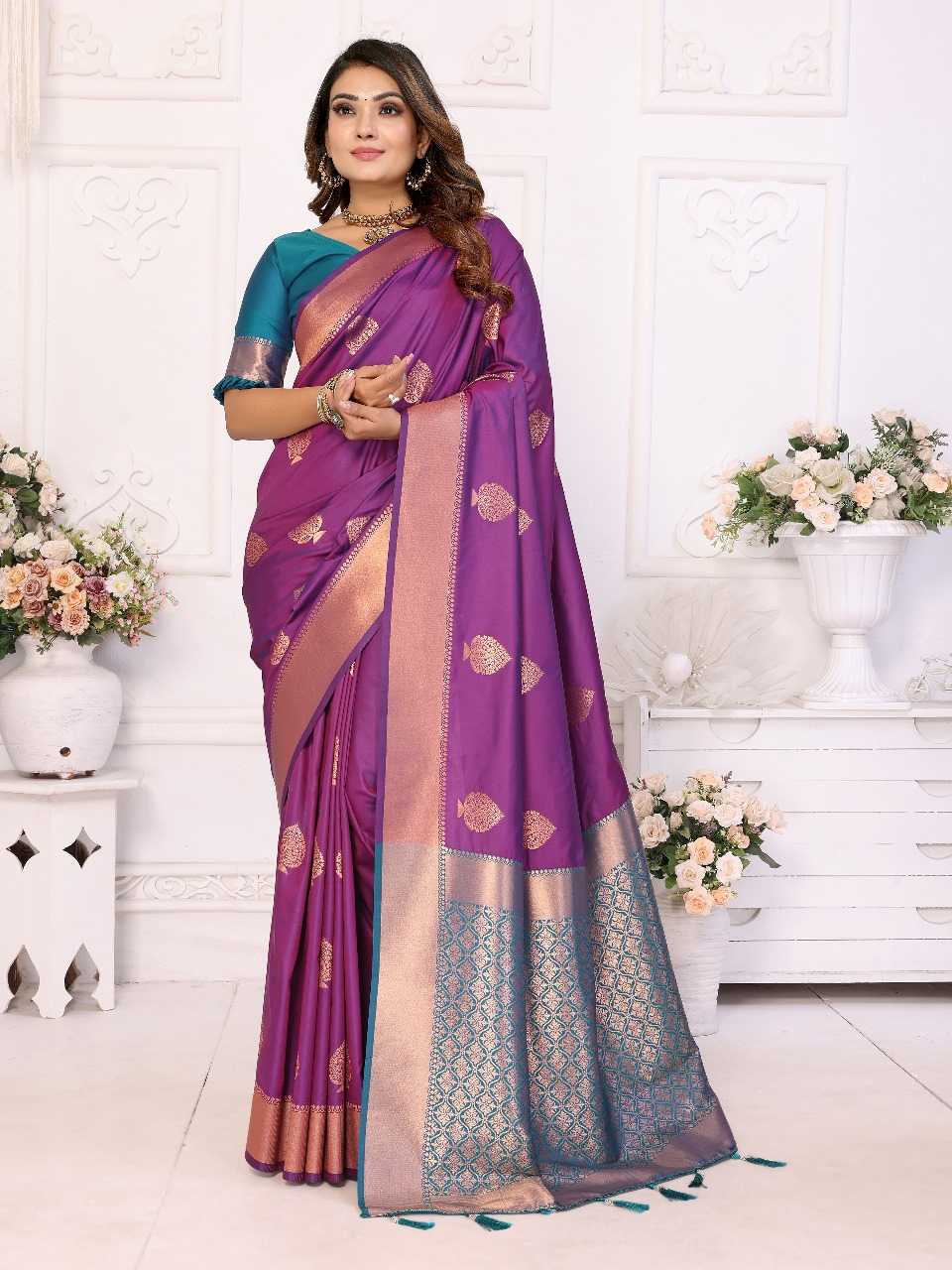 Ynf Soft Silk RIN144 vardhman Silk Sarees Wedding Collections Festive Collections Wholesale Soft Silk Sarees Banarasi Silk Sarees With Zari Work Bridesmaid Outfits Manufacturer